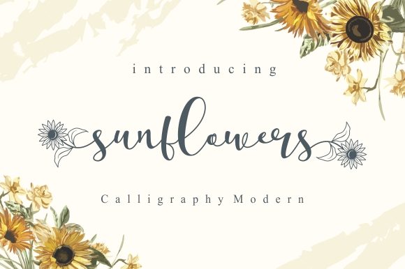 Discover Sunflowers: A Handwritten Font for Elegant Design