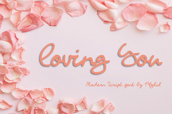 Discover the Elegance of Loving You: A Handwritten Font