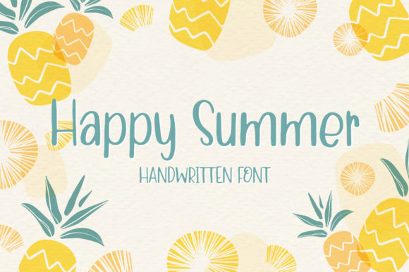 Happy Summer: A Playful Handwritten Font for Editorial Design