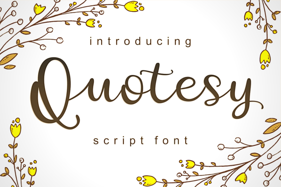 Quotesy: A Delicate Handwritten Font for Creative Branding