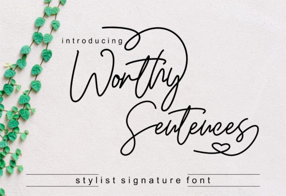 Worthy Sentences: A Magical Handwritten Font for Web Design